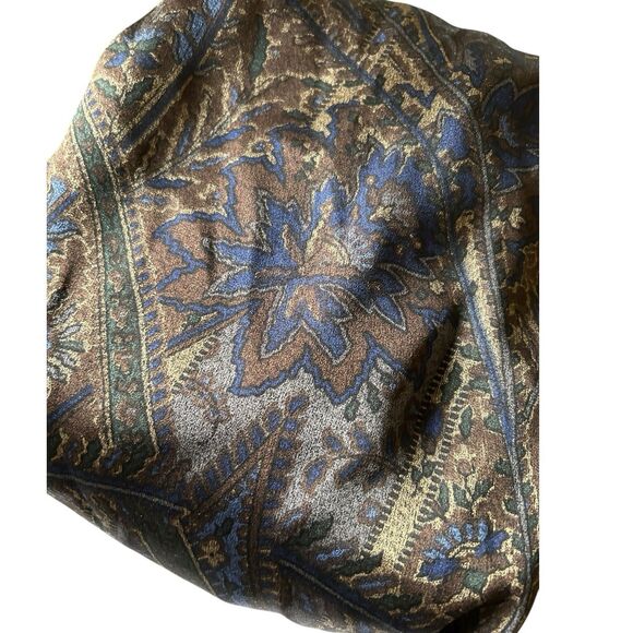 Valentino VTG Miss V Pleated Skirt & Blouse Set Silk 2 Piece Sz 44=US 10 Paisley - Picture 11 of 12